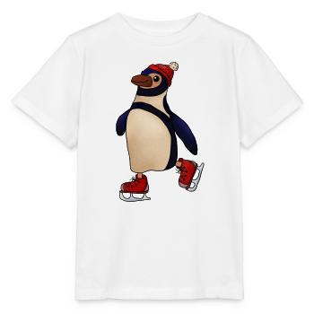Schlittschuhpinguin - Stanley/Stella Kinder T-Shirt MINI CREATOR  - Weiß - Vorne - Maike (125cm)