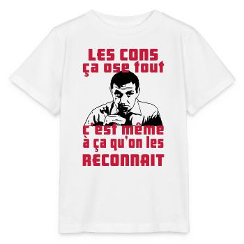les cons ça ose tout - T-shirt bio MINI CREATOR Stanley/Stella Enfant - blanc - Devant - Maike (125cm)