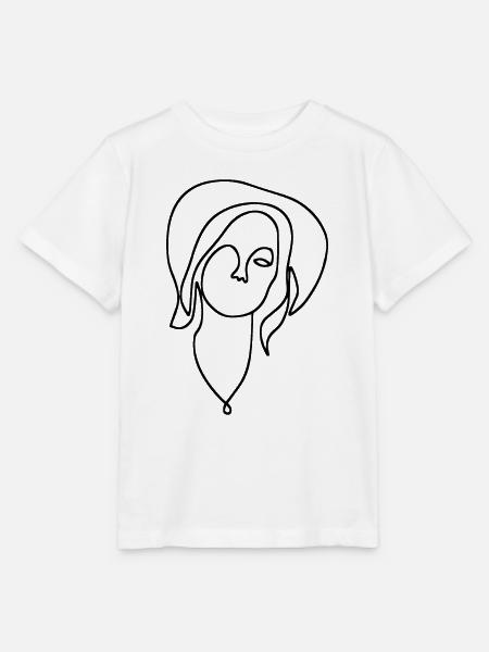 Frauen Linienkunst - Stanley/Stella Kinder T-Shirt MINI CREATOR - Weiß