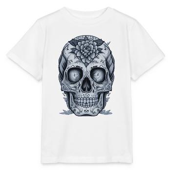 Schädel - Stanley/Stella Kinder T-Shirt MINI CREATOR  - Weiß - Vorne - Maike (125cm)