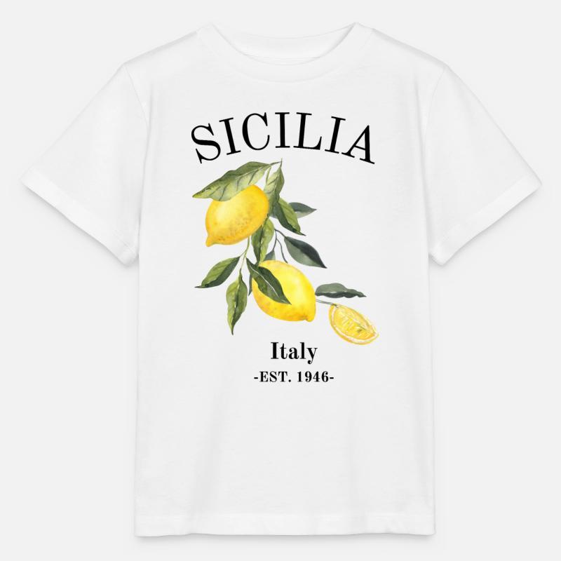 Citrons de Sicile - T-shirt bio MINI CREATOR Stanley/Stella Enfant - blanc