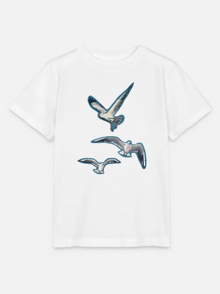 Abstrakte Möwen - Stanley/Stella Kinder T-Shirt MINI CREATOR - Weiß