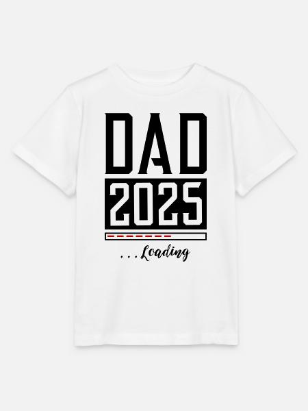 Dad 2025 Papa Loading Spruch - Stanley/Stella Kinder T-Shirt MINI CREATOR - Weiß