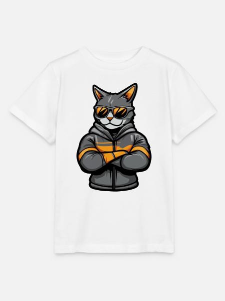 Katze Comic - Stanley/Stella Kinder T-Shirt MINI CREATOR - Weiß