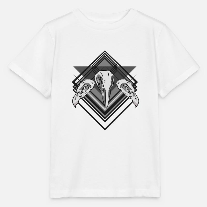 Bird Skull - Stanley/Stella MINI CREATOR Kids’ T-Shirt - white