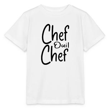 Chef Oui Chef - Humour Chef - T-shirt bio MINI CREATOR Stanley/Stella Enfant - blanc - Devant - Maike (125cm)