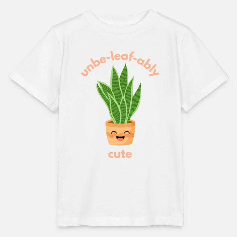Unbe-leaf-ably cute - Stanley/Stella Kinder T-Shirt MINI CREATOR  - Weiß