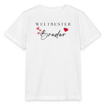 weltbester Bruder - Stanley/Stella Kinder T-Shirt MINI CREATOR  - Weiß - Vorne - Maike (125cm)