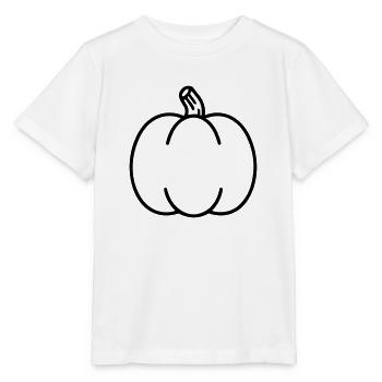 Kürbis - Stanley/Stella Kinder T-Shirt MINI CREATOR  - Weiß - Vorne - Maike (125cm)