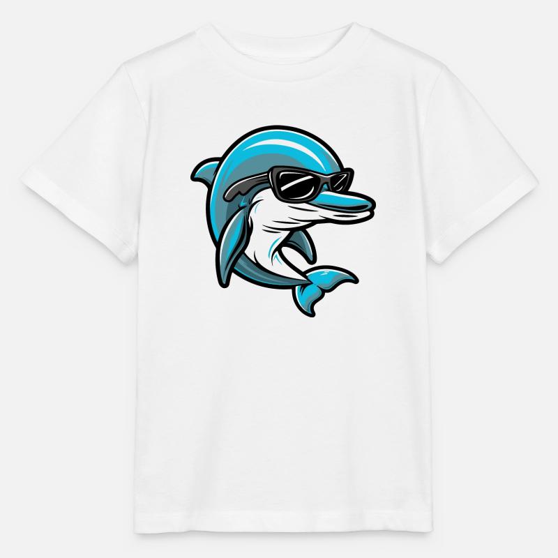 Delfin Tier - Stanley/Stella Kinder T-Shirt MINI CREATOR  - Weiß