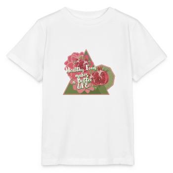 Esse gesund dann lebst Du gut - Stanley/Stella Kinder T-Shirt MINI CREATOR  - Weiß - Vorne - Maike (125cm)