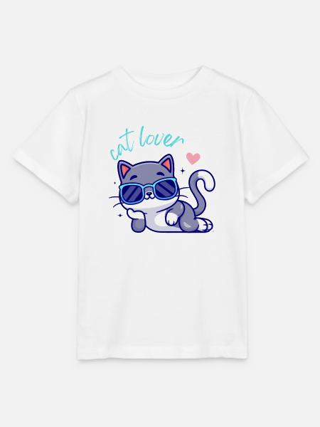 Cat lover - Stanley/Stella MINI CREATOR Kids’ T-Shirt - white