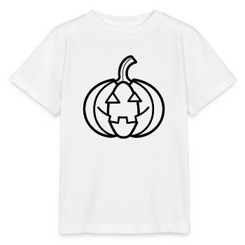 Kürbis - Stanley/Stella Kinder T-Shirt MINI CREATOR  - Weiß - Vorne - Maike (125cm)