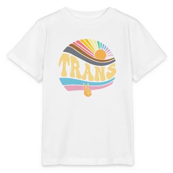 Vintage Transexual Pride Month - Groovy LGBT - Stanley/Stella MINI CREATOR Kids’ T-Shirt - white - Front - Maike (125cm)
