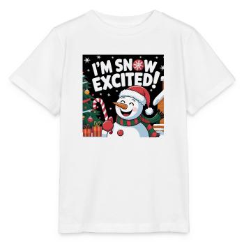 JE SUIS EXCITÉ PAR LA NEIGE ! - T-shirt bio MINI CREATOR Stanley/Stella Enfant - blanc - Devant - Maike (125cm)