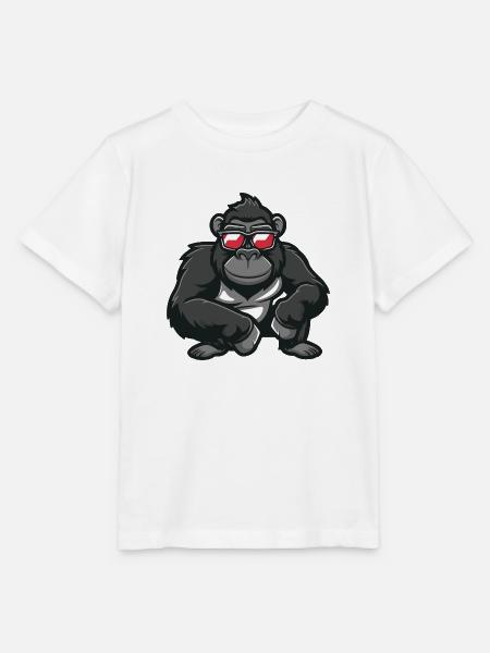 Gorilla Tier - Stanley/Stella Kinder T-Shirt MINI CREATOR - Weiß