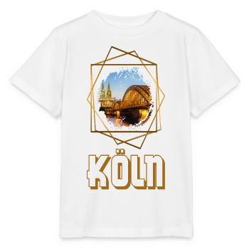 Kölner Dom Allemagne Ville Skyline Patrie - T-shirt bio MINI CREATOR Stanley/Stella Enfant - blanc - Devant - Maike (125cm)