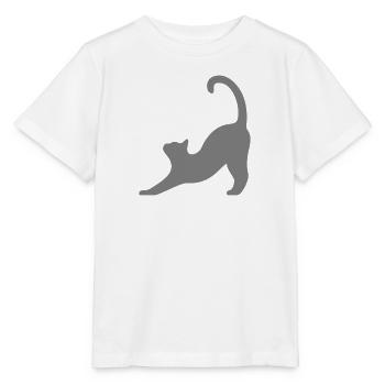 Katze grau - Stanley/Stella Kinder T-Shirt MINI CREATOR  - Weiß - Vorne - Maike (125cm)