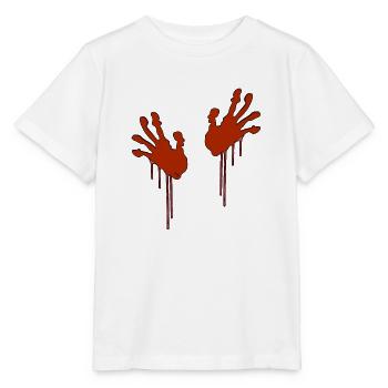 blutige Hände - Stanley/Stella Kinder T-Shirt MINI CREATOR  - Weiß - Vorne - Maike (125cm)