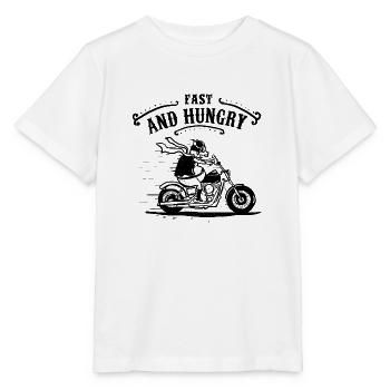 Schnell und hungrig! - Stanley/Stella Kinder T-Shirt MINI CREATOR  - Weiß - Vorne - Maike (125cm)