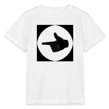 Transparenter Kreis mit schwarzen Rändern - Stanley/Stella Kinder T-Shirt MINI CREATOR  - Weiß - Vorne - Maike (125cm)