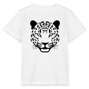 Léopard - T-shirt bio MINI CREATOR Stanley/Stella Enfant - blanc - Devant - Maike (125cm)