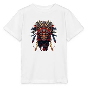Native American Chief Indian Head Native American - Stanley/Stella MINI CREATOR Kids’ T-Shirt - white - Front - Maike (125cm)