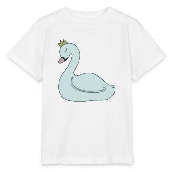 schwan hellblau - Stanley/Stella Kinder T-Shirt MINI CREATOR  - Weiß - Vorne - Maike (125cm)