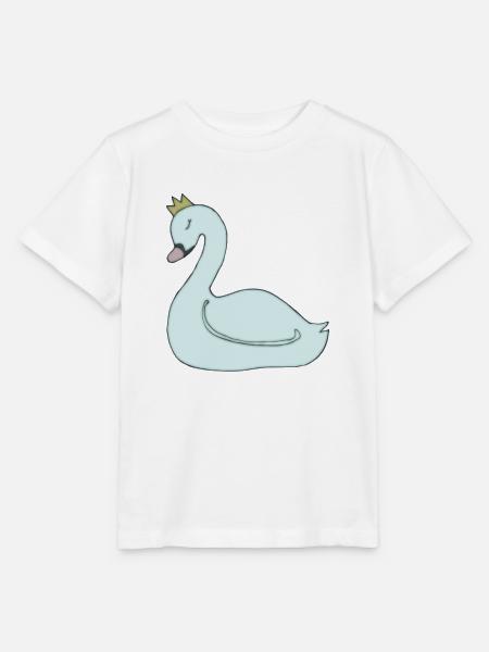 schwan hellblau - Stanley/Stella Kinder T-Shirt MINI CREATOR  - Weiß