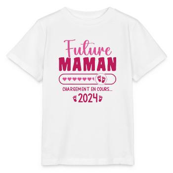 Werdende Mutter 2024 Fortlaufend Schwangere Mutter - Stanley/Stella Kinder T-Shirt MINI CREATOR  - Weiß - Vorne - Maike (125cm)
