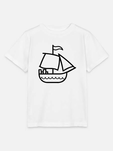 Piratenschiff - Stanley/Stella Kinder T-Shirt MINI CREATOR  - Weiß