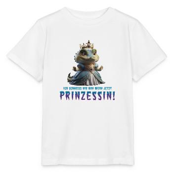 Kroko Prinzessin 03 - Stanley/Stella Kinder T-Shirt MINI CREATOR  - Weiß - Vorne - Maike (125cm)