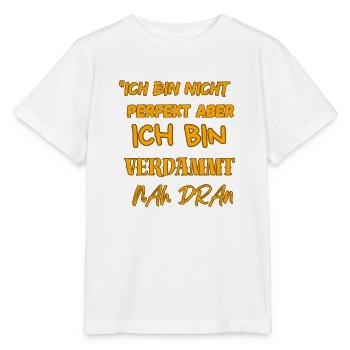 « JE SUIS SACRÉMENT PROCHE » - T-shirt bio MINI CREATOR Stanley/Stella Enfant - blanc - Devant - Maike (125cm)