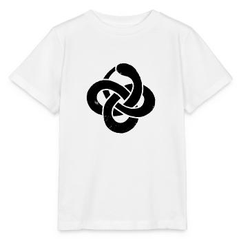 Schwarze Schlange, die ihren Schwanz frisst - Stanley/Stella Kinder T-Shirt MINI CREATOR  - Weiß - Vorne - Maike (125cm)