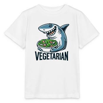 Vegetarischer Hai - Stanley/Stella Kinder T-Shirt MINI CREATOR  - Weiß - Vorne - Maike (125cm)