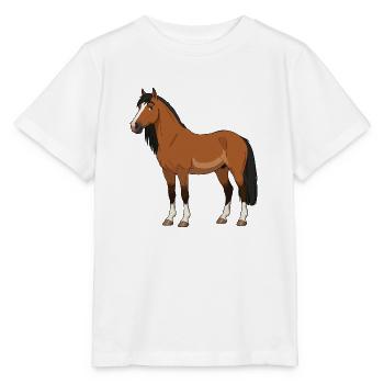 Exmoor horse reel - Stanley/Stella MINI CREATOR Kids’ T-Shirt - white - Front - Maike (125cm)