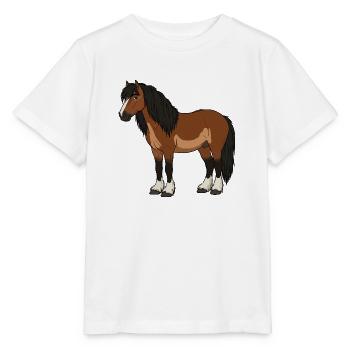 Fell horse real - Stanley/Stella MINI CREATOR Kids’ T-Shirt - white - Front - Maike (125cm)