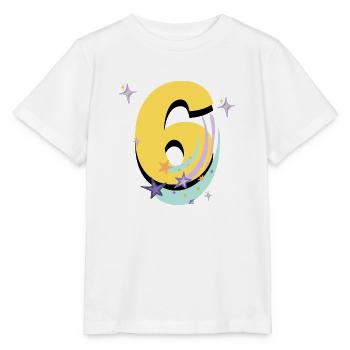 6. Geburtstag (6-Jahres-Geschenk) - Stanley/Stella Kinder T-Shirt MINI CREATOR  - Weiß - Vorne - Maike (125cm)