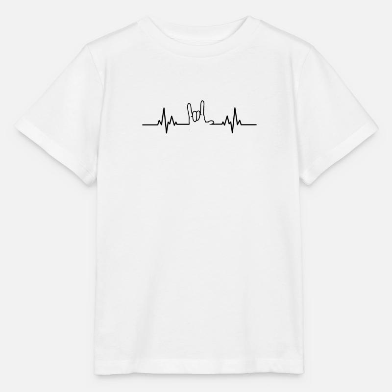 Rock´N Roll EKG Handzeichen Musik - Stanley/Stella Kinder T-Shirt MINI CREATOR  - Weiß
