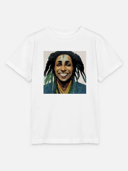 Rastafari-skizzenmalerei - Stanley/Stella Kinder T-Shirt MINI CREATOR - Weiß