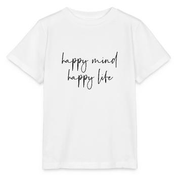 heureux vie heureuse - T-shirt bio MINI CREATOR Stanley/Stella Enfant - blanc - Devant - Maike (125cm)