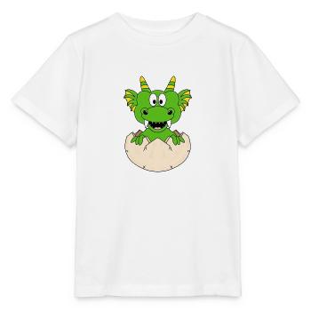 DRACHE - EI - DRACHENEI - GEBURT - BABY - KIND - Stanley/Stella Kinder T-Shirt MINI CREATOR  - Weiß - Vorne - Maike (125cm)