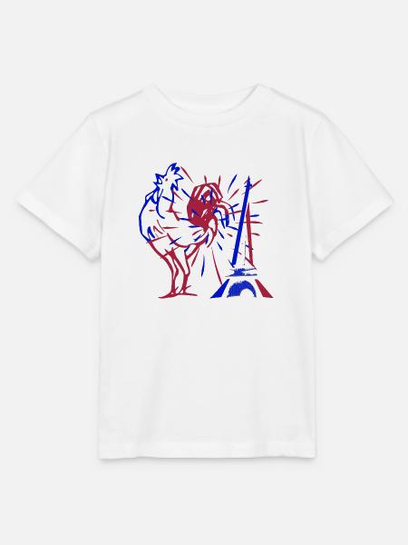 Frankreich - Stanley/Stella Kinder T-Shirt MINI CREATOR  - Weiß