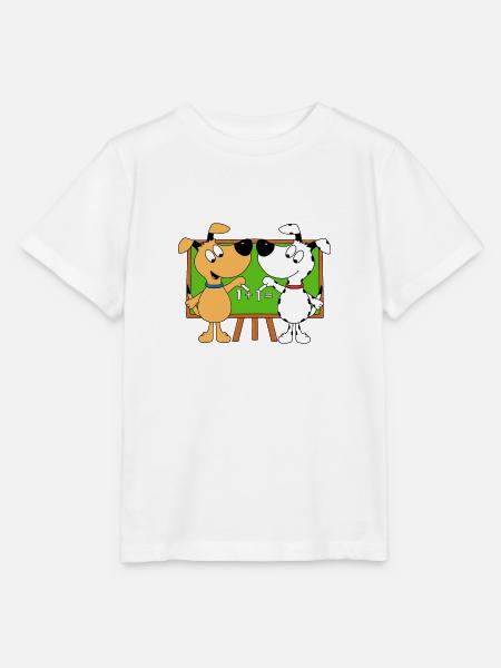 HUNDE - SCHULE - SCHÜLER - MATHE - RECHNEN - Stanley/Stella Kinder T-Shirt MINI CREATOR - Weiß