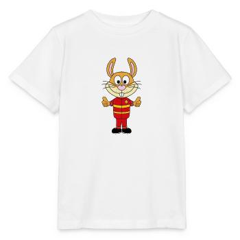 HASE - KANINCHEN - FEUERWEHR - FEUERWEHRMANN - Stanley/Stella Kinder T-Shirt MINI CREATOR  - Weiß - Vorne - Maike (125cm)