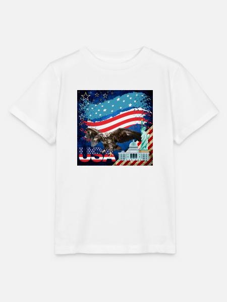 USA, American Eagle - Stanley/Stella Kinder T-Shirt MINI CREATOR  - Weiß