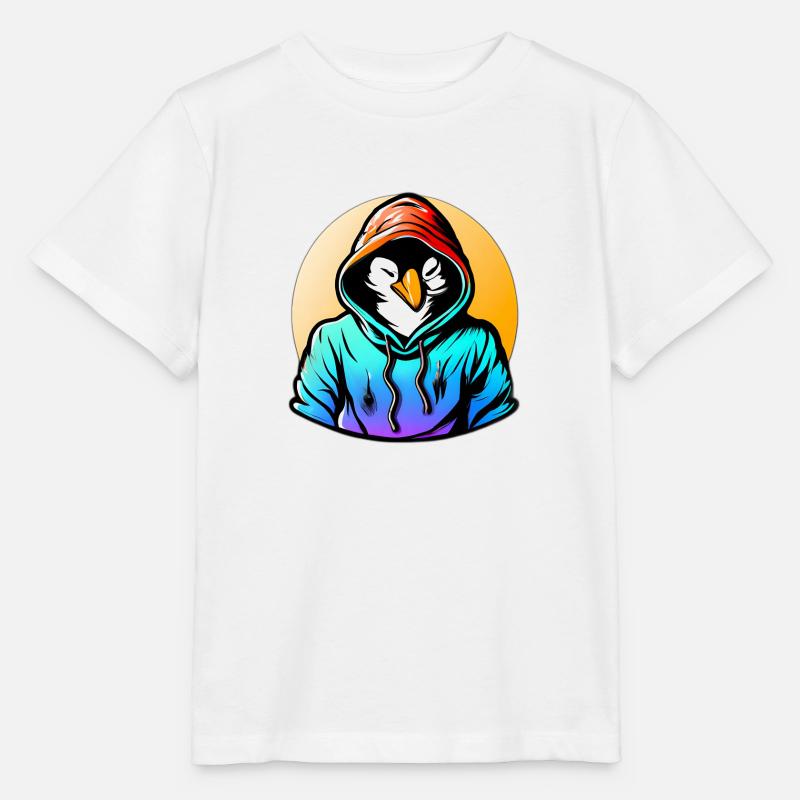 Pinguin mit Pullover - Stanley/Stella Kinder T-Shirt MINI CREATOR  - Weiß