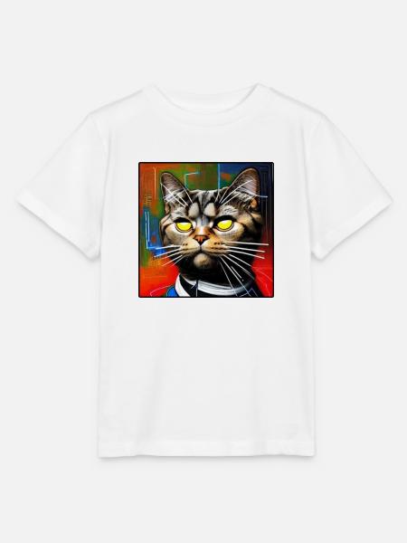 Coole Katze 5 - Stanley/Stella Kinder T-Shirt MINI CREATOR - Weiß
