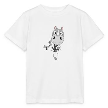 KARATE - NASHORN - SELBSTVERTEIDIGUNG - SPORT - Stanley/Stella Kinder T-Shirt MINI CREATOR  - Weiß - Vorne - Maike (125cm)