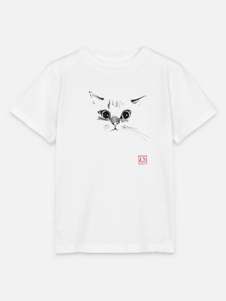 Katzengesicht - Stanley/Stella Kinder T-Shirt MINI CREATOR - Weiß
